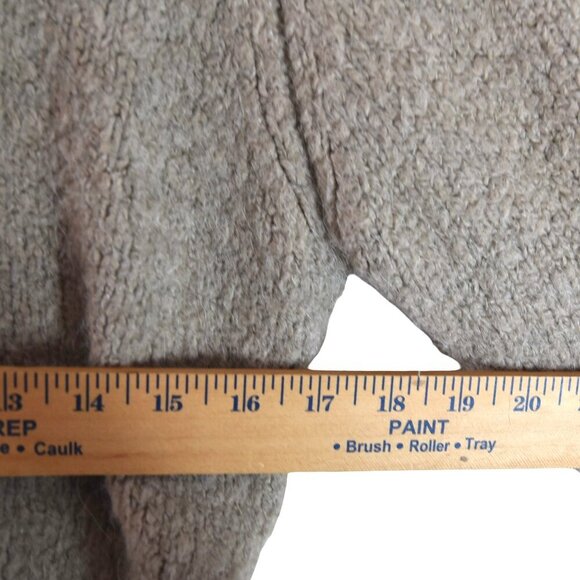 ZARA Taupe Cropped Chunky Knit Sweater Medium Minimalist Boxy Fit - Picture 6 of 8